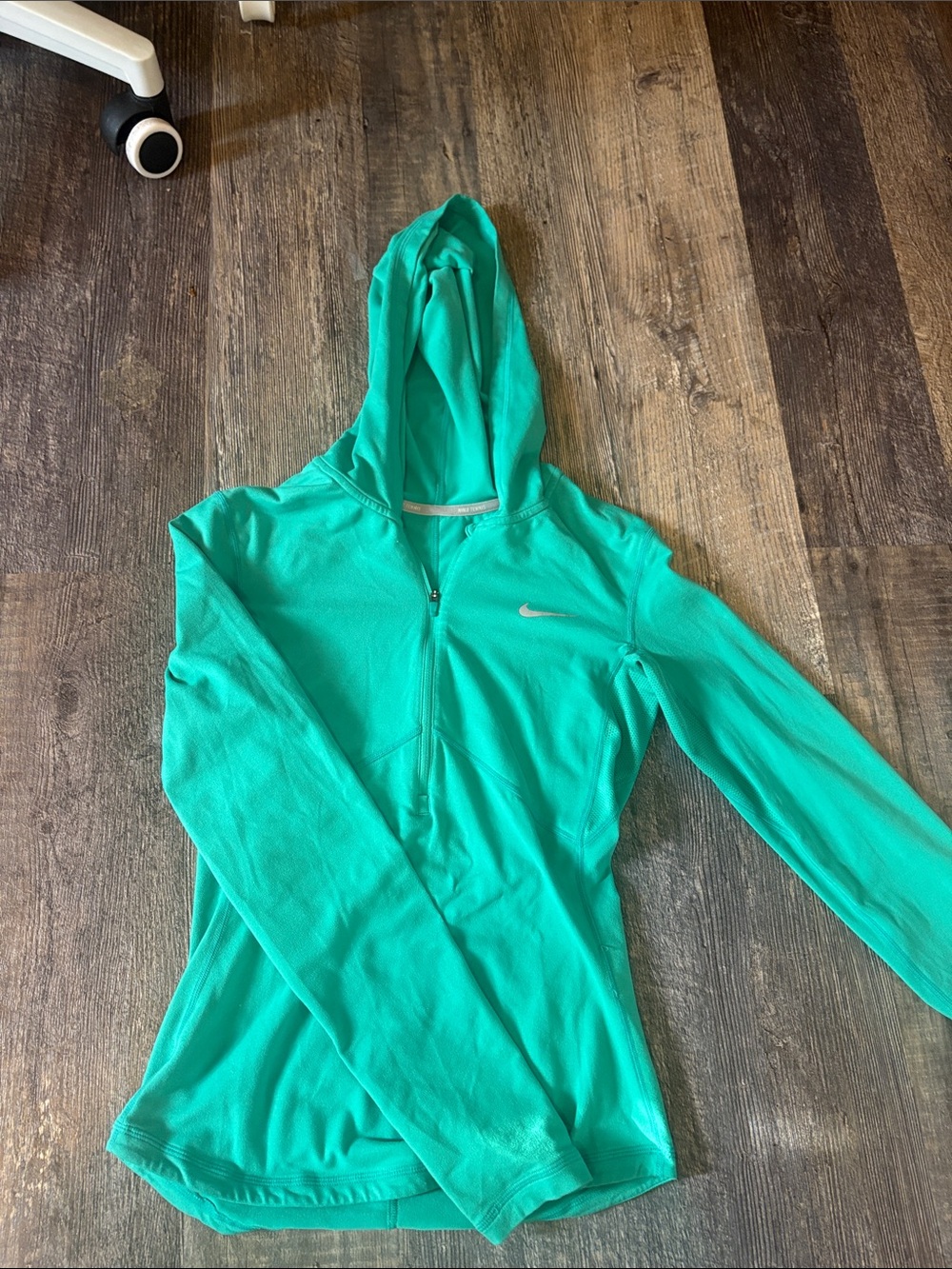 Nike Teal Green Performance Hooded Half-Zip